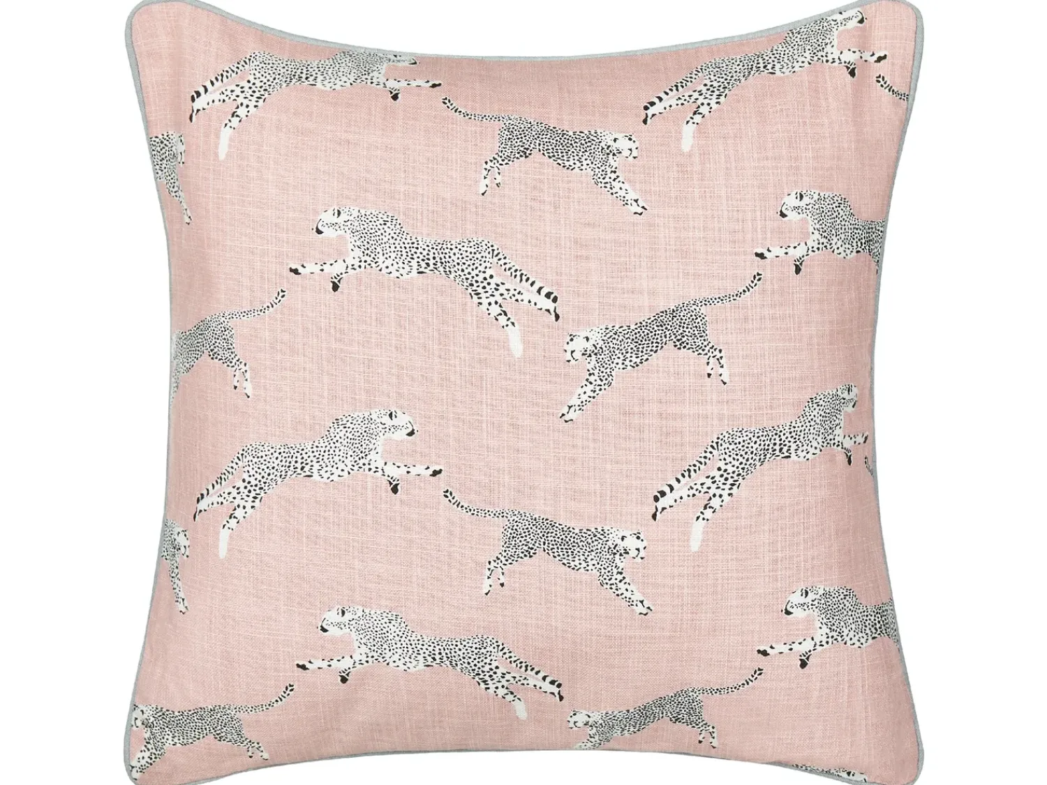 Hot Beliani Set di 2 cuscini ARALES Cotone Rosa pastello Trama animale Bianco Grigio Nero Rosa