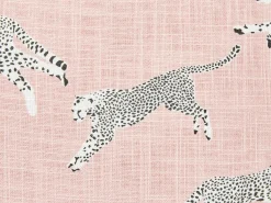 Hot Beliani Set di 2 cuscini ARALES Cotone Rosa pastello Trama animale Bianco Grigio Nero Rosa