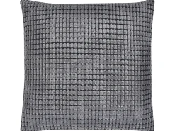 Best Beliani Set di 2 cuscini ASPIDISTRA Velluto 45 x 45 cm Trama geometrica Grigio