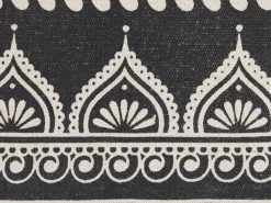 Outlet Beliani Set di 2 cuscini ATABAGI Cotone 45 x 45 cm Nero Trama orientale Bianco Nero