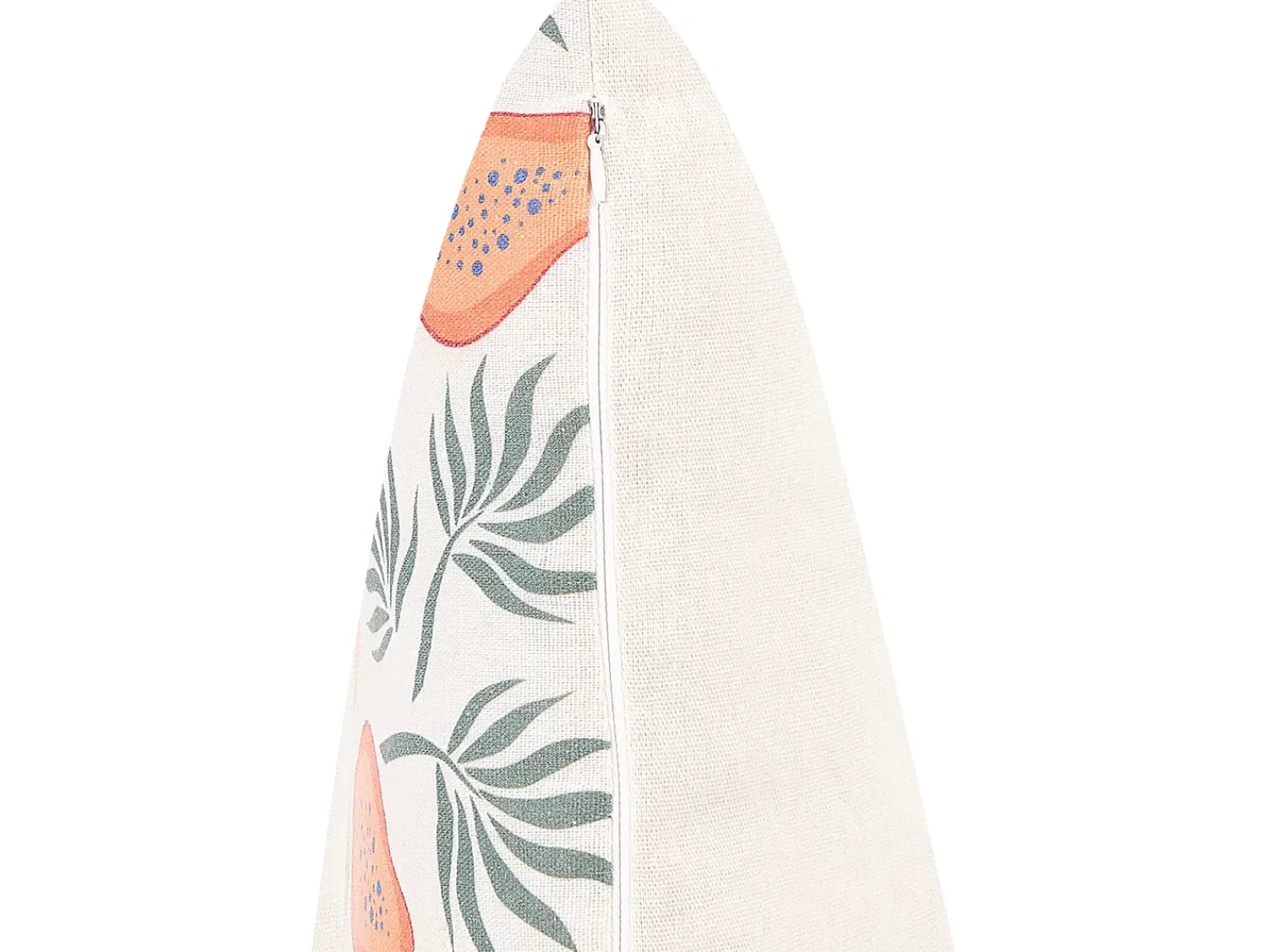 Discount Beliani Set di 2 cuscini AVENS 45 x 45 cm Multicolore Trama di piante Arancione Bianco Multicolore Verde