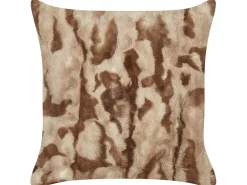 Best Beliani BAKIRA Finta pelliccia 45 x 45 cm Trama astratta Marrone
