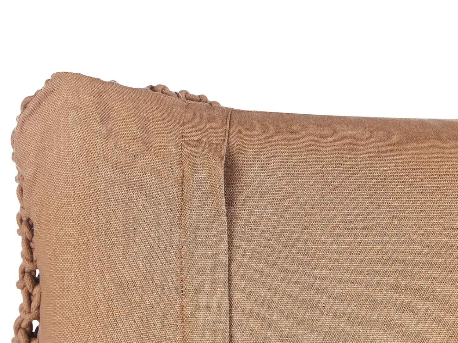 Online Beliani Set di 2 cuscini BAMIAN Cotone 45 x 45 cm chiaro Trama geometrica Marrone