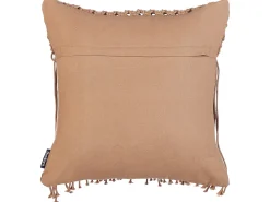 Online Beliani Set di 2 cuscini BAMIAN Cotone 45 x 45 cm chiaro Trama geometrica Marrone
