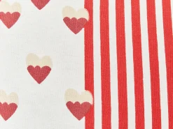Clearance Beliani Set di 2 cuscini BANKSIA Cotone 45 x 45 cm Rosso A strisce Bianco Rosso