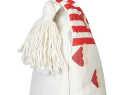 Clearance Beliani Set di 2 cuscini BANKSIA Cotone 45 x 45 cm Rosso A strisce Bianco Rosso