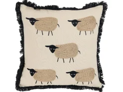 Sale Beliani Set di 2 cuscini BANNU Bouclé 45 x 45 cm Beige Beige Nero