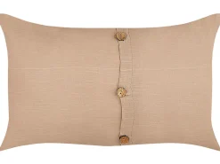 Best Beliani Set di 2 cuscini BANORI Lino 30 x 50 cm Tinta unita Beige