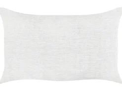 Outlet Beliani Set di 2 cuscini BANORI Lino 30 x 50 cm Tinta unita Bianco