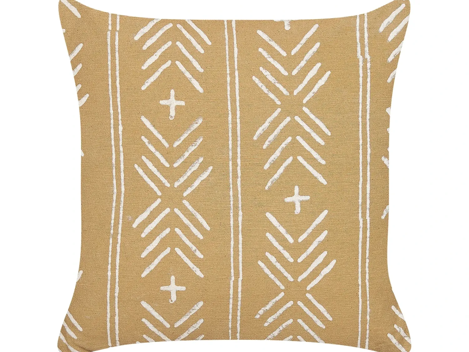 Hot Beliani Set di 2 cuscini BANYAN Cotone 45 x 45 cm Beige sabbia Trama geometrica Beige Bianco