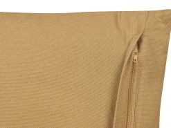 Hot Beliani Set di 2 cuscini BANYAN Cotone 45 x 45 cm Beige sabbia Trama geometrica Beige Bianco
