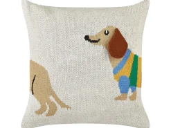 Clearance Beliani Set di 2 cuscini BATTAL Cotone 45 x 45 cm Beige Beige Giallo Marrone Verde