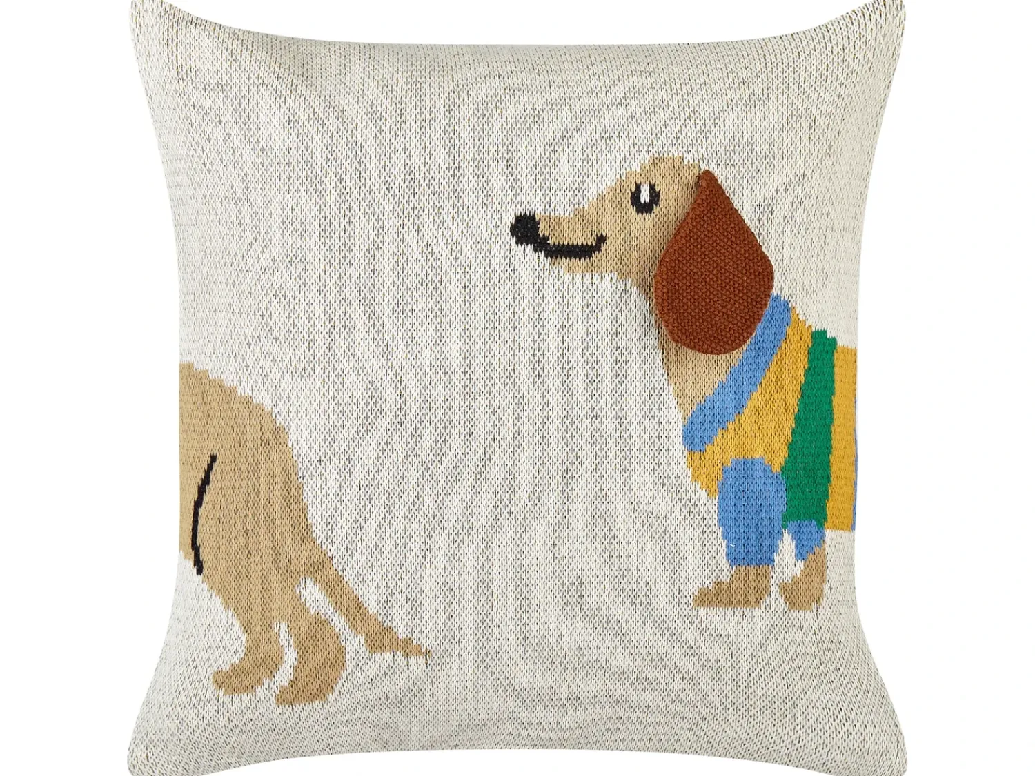 Clearance Beliani Set di 2 cuscini BATTAL Cotone 45 x 45 cm Beige Beige Giallo Marrone Verde