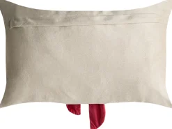 Clearance Beliani Set di 2 cuscini BELLE Velluto 50 x 30 cm Tortora Modello natalizio Beige Rosso