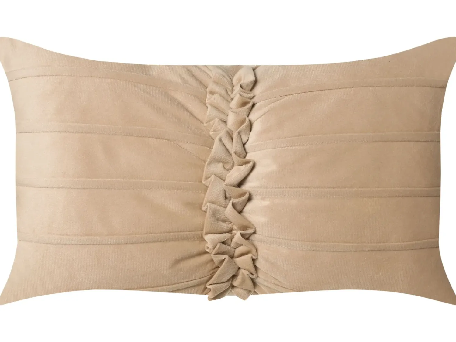 Best Beliani Set di 2 cuscini BELLE Velluto 30 x 50 cm Tinta unita Beige