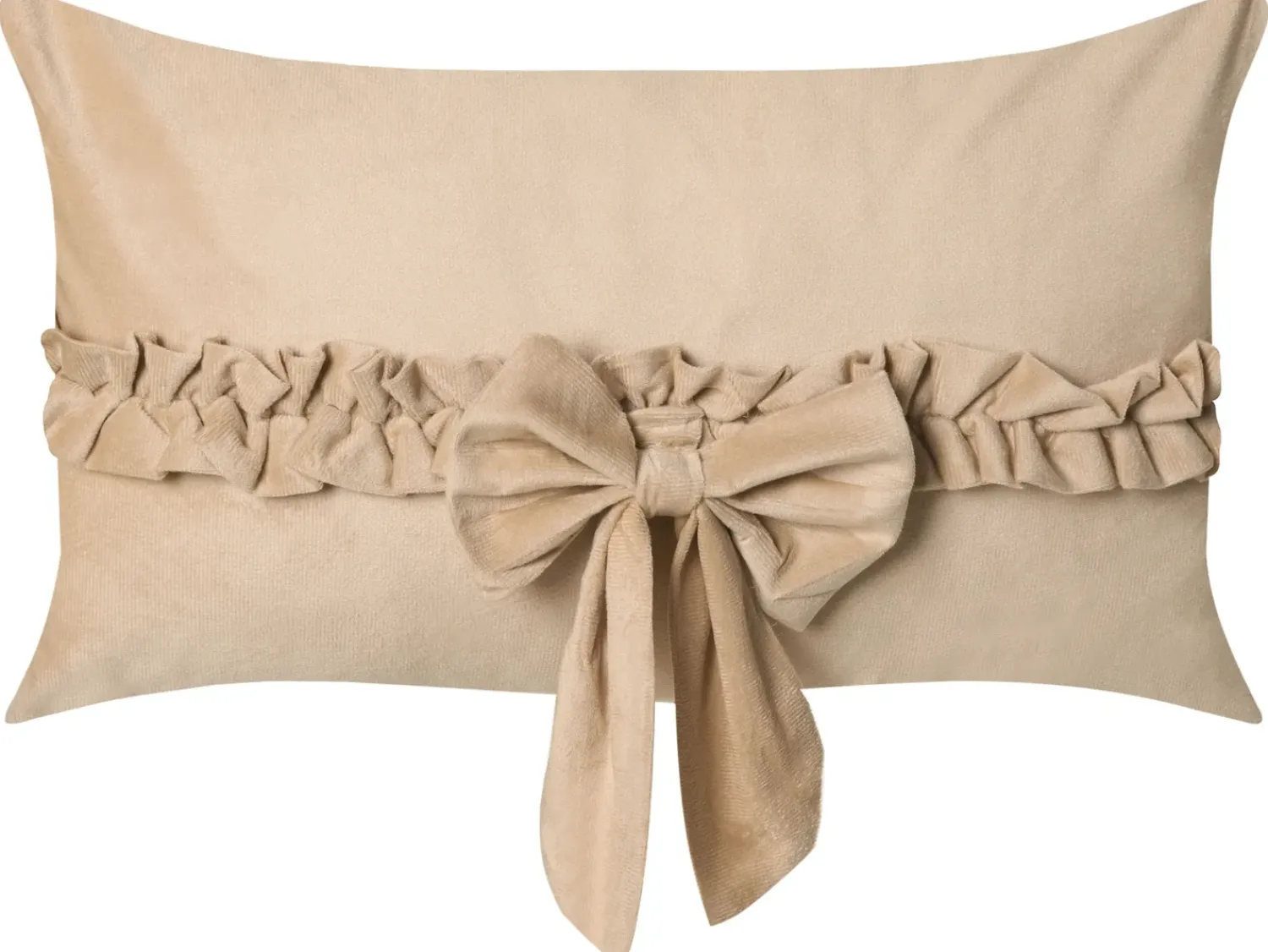 Best Beliani Set di 2 cuscini BELLE Velluto 30 x 50 cm Tinta unita Beige