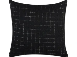 Discount Beliani Set di 2 cuscini BELLFLOWER 45 x 45 cm Nero Trama geometrica Argento Oro Nero