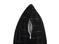Discount Beliani Set di 2 cuscini BELLFLOWER 45 x 45 cm Nero Trama geometrica Argento Oro Nero