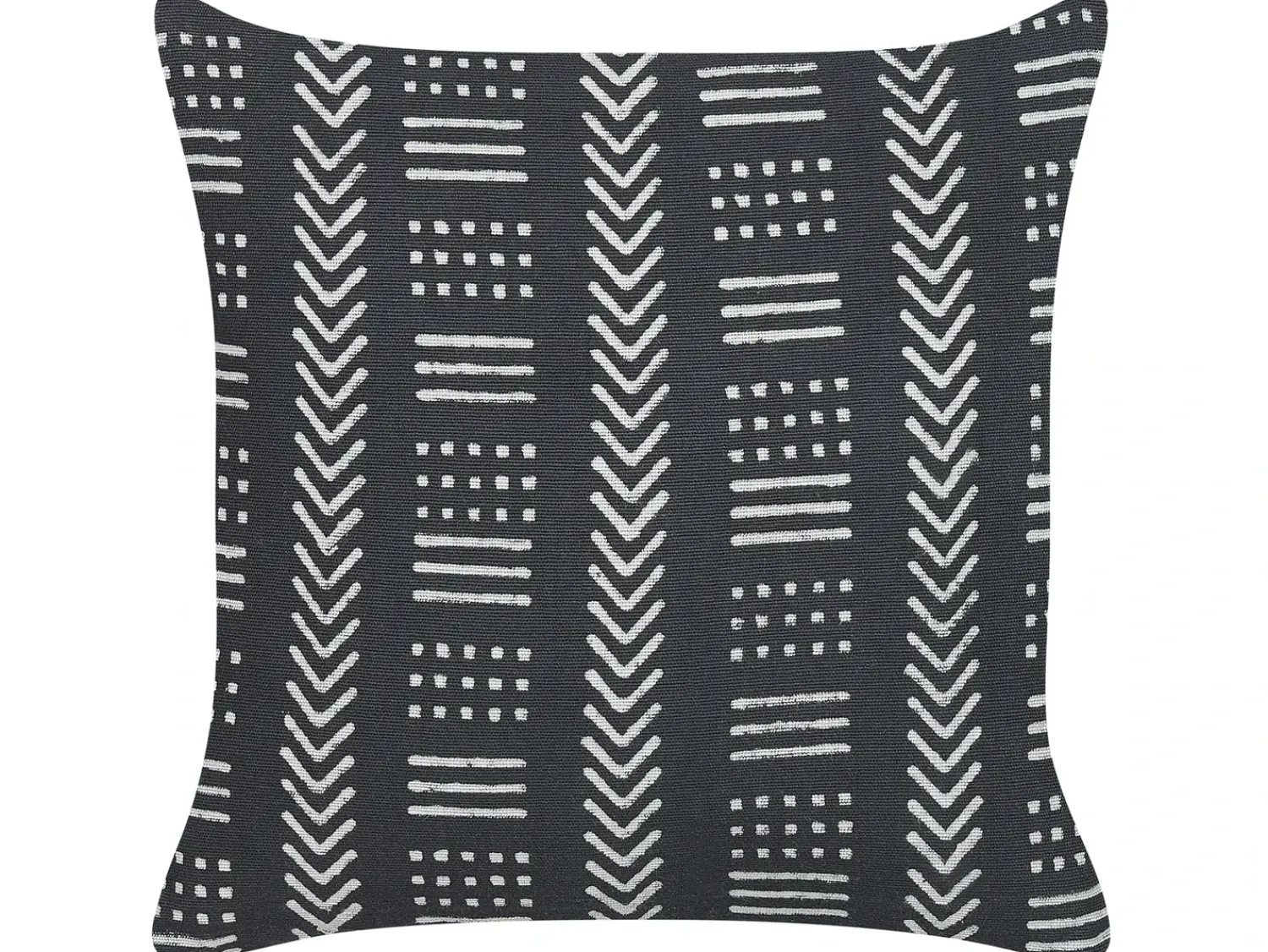 Outlet Beliani Set di 2 cuscini BENZOIN Cotone 45 x 45 cm Nero Trama geometrica Bianco Nero