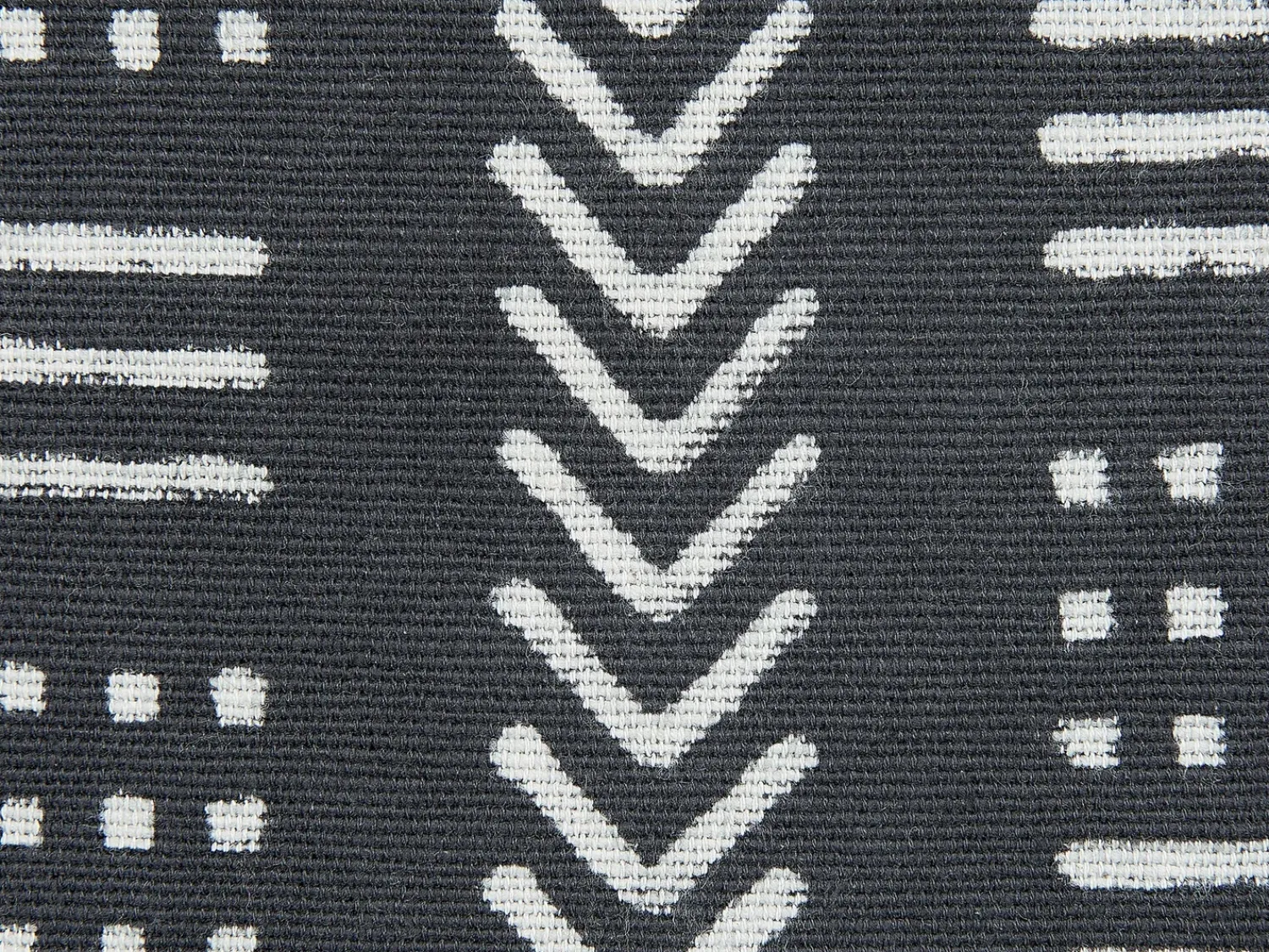Outlet Beliani Set di 2 cuscini BENZOIN Cotone 45 x 45 cm Nero Trama geometrica Bianco Nero