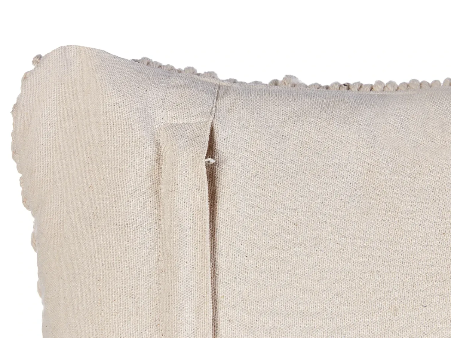 New Beliani Set di 2 cuscini BESHAM Cotone 45 x 45 cm chiaro Trama geometrica Beige