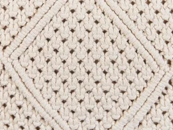 New Beliani Set di 2 cuscini BESHAM Cotone 45 x 45 cm chiaro Trama geometrica Beige