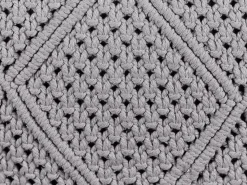 Beliani Set di 2 cuscini BESHAM Cotone 45 x 45 cm Trama geometrica Grigio