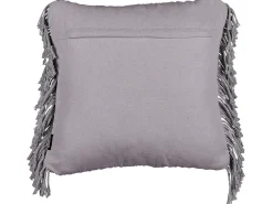Beliani Set di 2 cuscini BESHAM Cotone 45 x 45 cm Trama geometrica Grigio