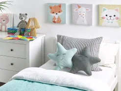 Clearance Beliani Set di 2 cuscini BHOPAL Cotone 40 x 40 cm Grigio Stella Grigio Nero