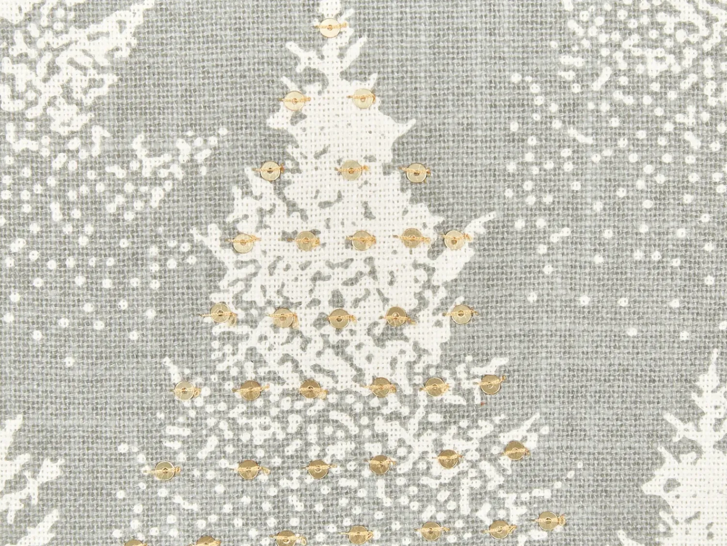 Hot Beliani Set di 2 cuscini BILLBERGIA Cotone 45 x 45 cm Grigio Modello natalizio Bianco Oro Grigio