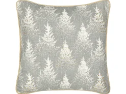 Hot Beliani Set di 2 cuscini BILLBERGIA Cotone 45 x 45 cm Grigio Modello natalizio Bianco Oro Grigio