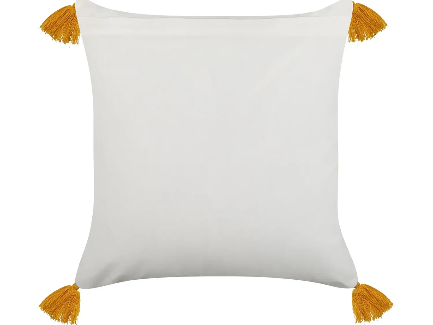 Discount Beliani Set di 2 cuscini BILOBA Cotone 45 x 45 cm Giallo Trama floreale Bianco Giallo