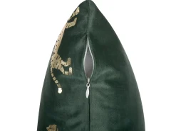 Clearance Beliani Set di 2 cuscini BLUEBELL Velluto 45 x 45 cm Verde scuro Trama animale Oro Verde