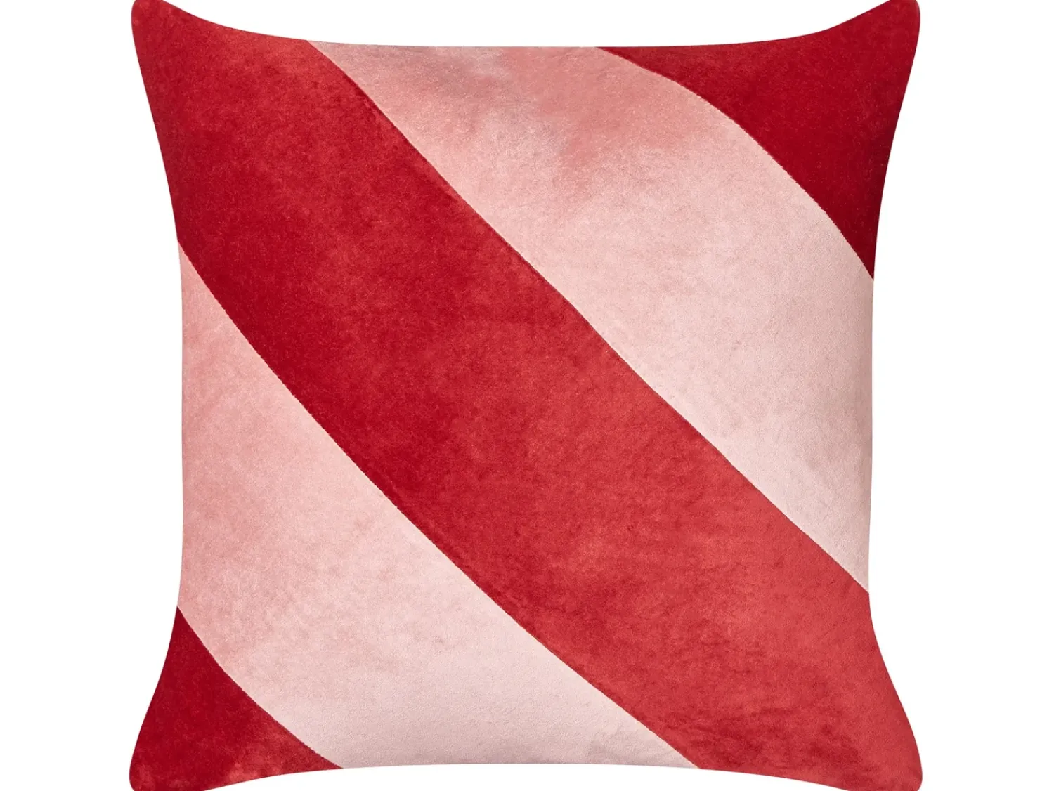 Beliani Set di 2 cuscini BORONIA Cotone 45 x 45 cm Rosso Modello natalizio Rosa Rosso