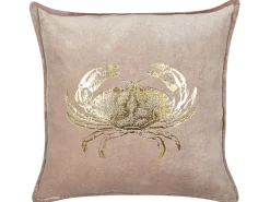 Sale Beliani Set di 2 cuscini BOSSIELLA Cotone 45 x 45 cm Tortora Trama animale Beige Oro