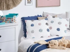 Sale Beliani Set di 2 cuscini BRACKEN Cotone 45 x 45 cm Bianco Bianco Multicolore
