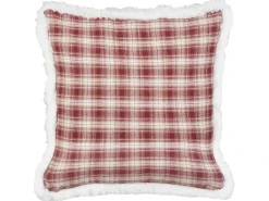 Discount Beliani Set di 2 cuscini BROOKIES 45 x 45 cm Rosso scuro Modello natalizio Beige Bianco Nero Rosso