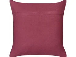 Online Beliani Set di 2 cuscini CADETIA Cotone 45 x 45 cm Bordeaux Tinta unita Rosso