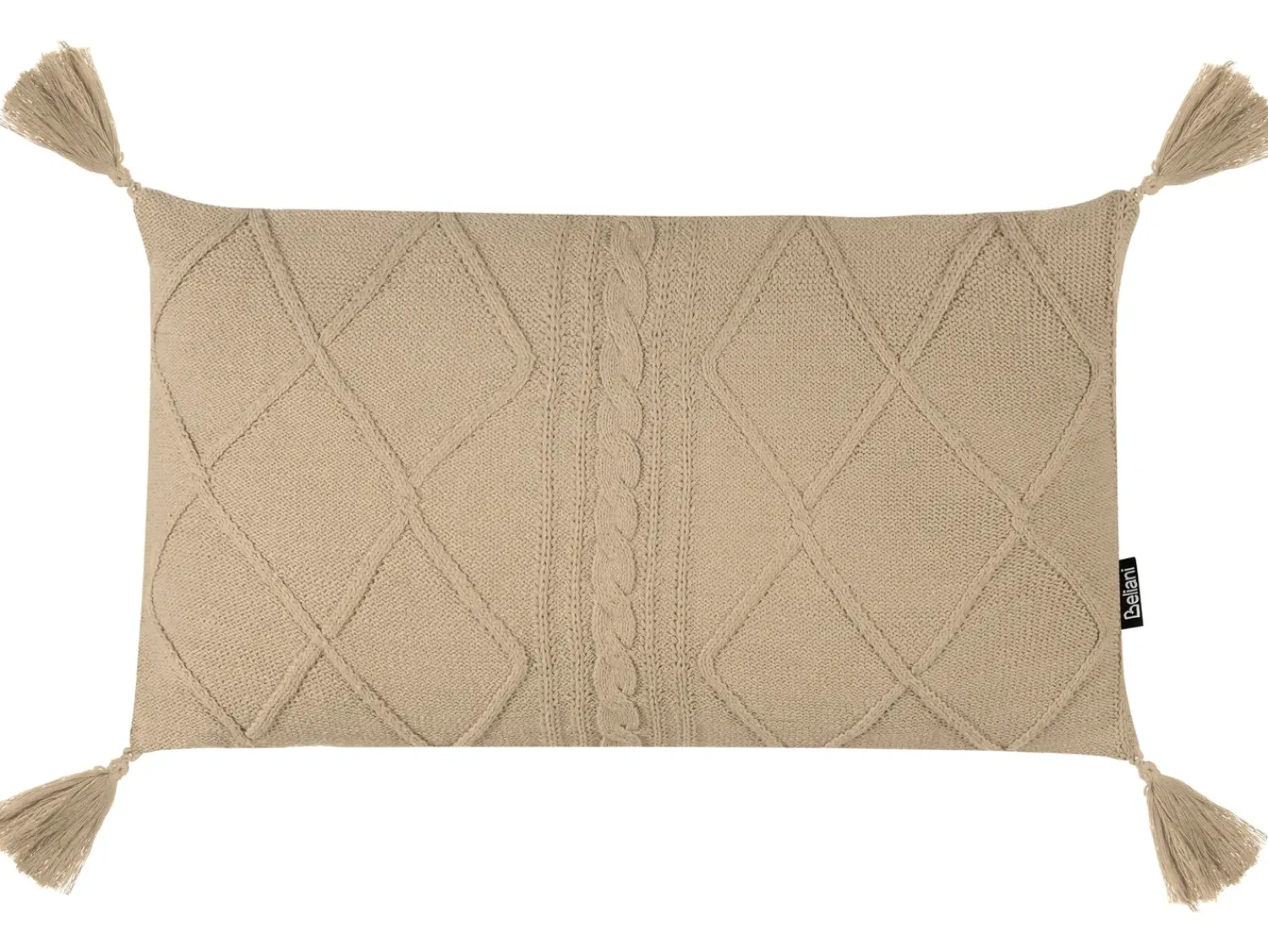 Best Beliani Set di 2 cuscini CAESIA Cotone 30 x 50 cm Tinta unita Beige