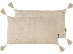 Best Beliani Set di 2 cuscini CAESIA Cotone 30 x 50 cm chiaro Tinta unita Beige