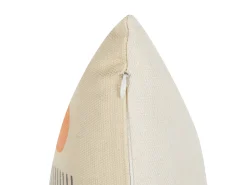 Best Beliani Set di 2 cuscini CALIBRACHOA 45 x 45 cm Bianco Trama geometrica Beige Arancione Grigio