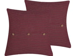 Sale Beliani Set di 2 cuscini CAMPANULA 43 x 43 cm Tinta unita Rosso