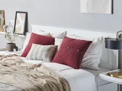 Sale Beliani Set di 2 cuscini CAMPANULA 43 x 43 cm Tinta unita Rosso