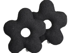 Hot Beliani Set di 2 cuscini CAMPONULA Bouclé 40 x 40 cm Tinta unita Nero