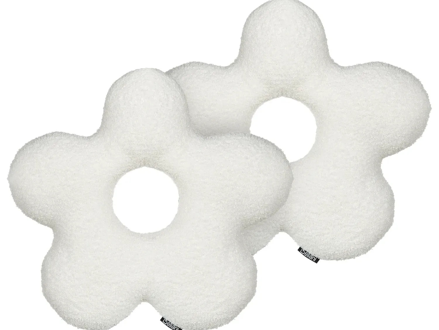 Best Beliani Set di 2 cuscini CAMPONULA Bouclé 40 x 40 cm sporco Tinta unita Bianco