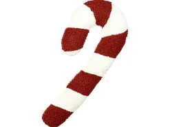 Best Beliani Set di 2 cuscini CANDY CANE Bouclé 22 x 55 cm Rosso Modello natalizio Bianco Rosso