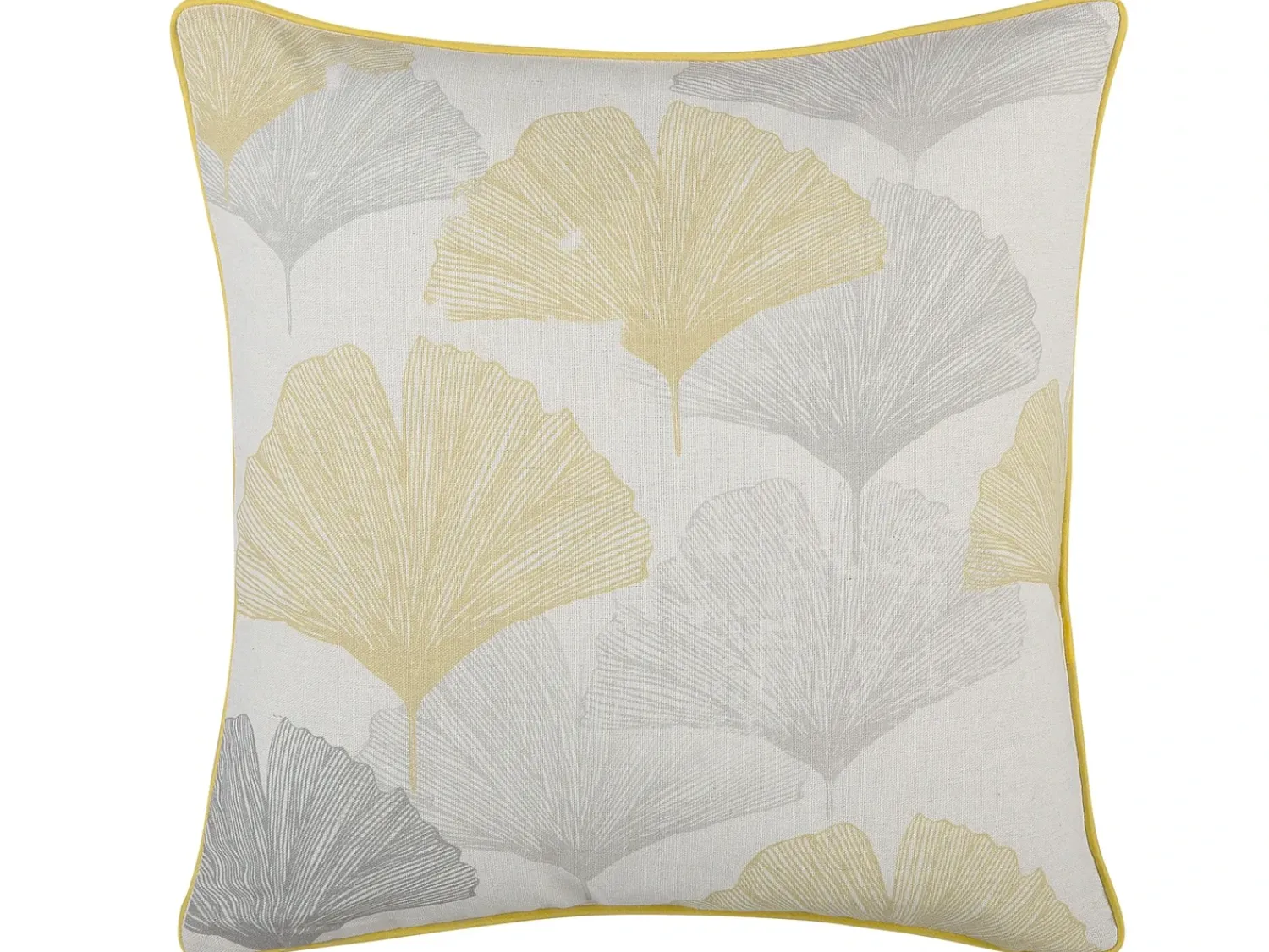Hot Beliani Set di 2 cuscini CANDYTUFT 45 x 45 cm Giallo Trama di piante Giallo Grigio Multicolore