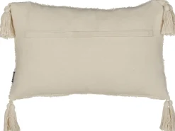 Online Beliani Set di 2 cuscini CASSIOPE Cotone 30 x 50 cm Bianco Trama geometrica Bianco Blu Grigio Multicolore