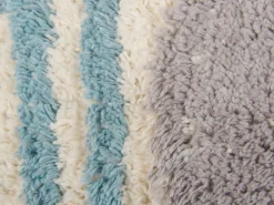 Online Beliani Set di 2 cuscini CASSIOPE Cotone 30 x 50 cm Bianco Trama geometrica Bianco Blu Grigio Multicolore