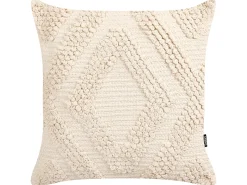 Online Beliani Set di 2 cuscini CATALPA Cotone 45 x 45 cm Trama geometrica Bianco